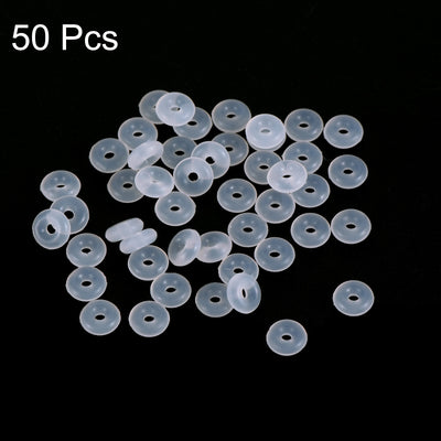 Harfington Uxcell 50Pcs Silicone O-Rings 5mm OD, 1mm ID, 2mm Width, Seal Gasket White