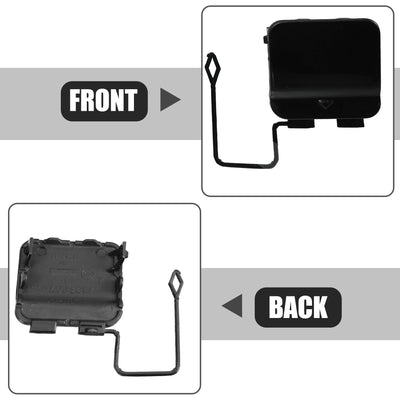 Harfington Car Front Right Bumper Towing Tow Eye Hook Cover Cap Fit for BMW 740Li Base 3.0L L6 - Gas - Pack of 1 Black