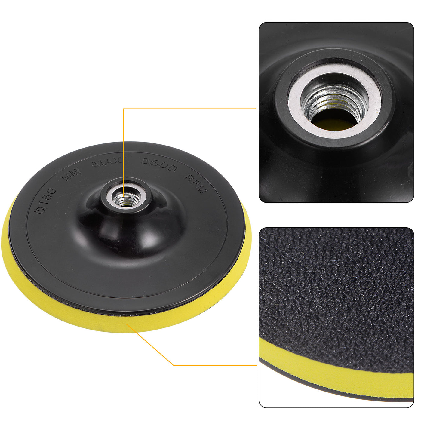 Harfington Wool Buffing Pad Wool Buffer Polishing Pads Set Buffing Wheel Kit with Drill Adapter for Orbital Polisher Buffer