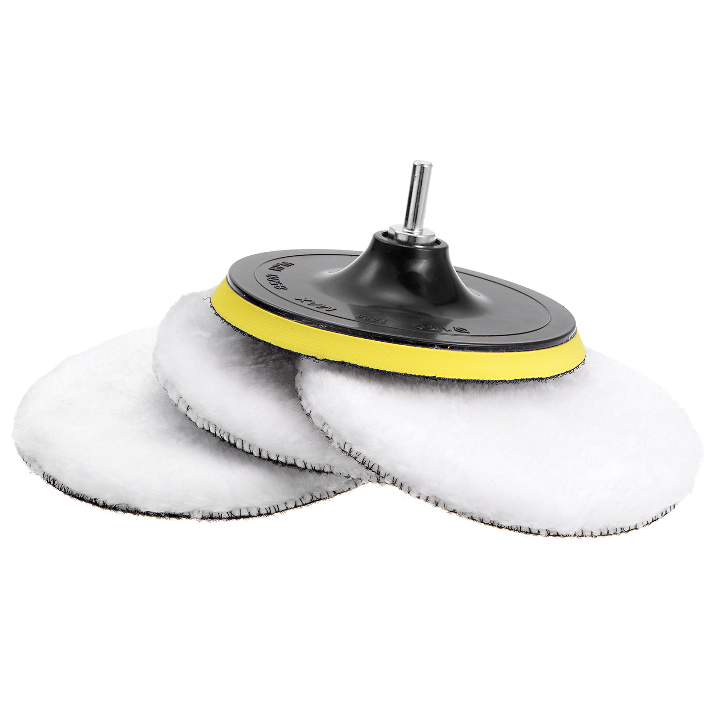 Harfington Wool Buffing Pad Wool Buffer Polishing Pads Set Buffing Wheel Kit with Drill Adapter for Orbital Polisher Buffer