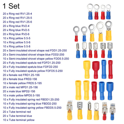 Harfington Electrical Connectors 430PCS Crimp Terminal for Home Automotive Boat Truck 1Set