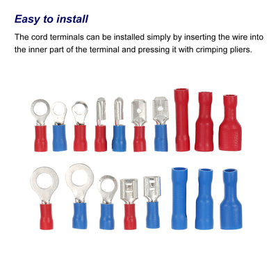 Harfington Electrical Connectors 360PCS Crimp Terminal Kits for Home Automotive Boat Truck 1Set