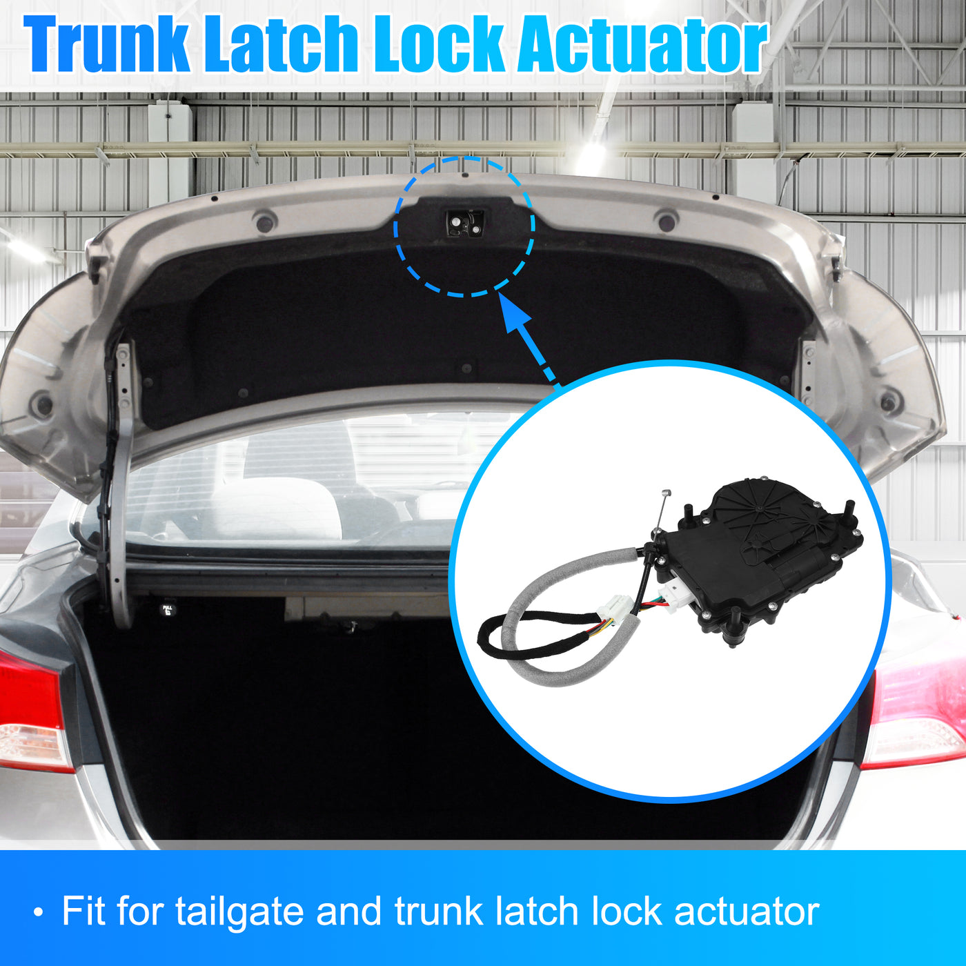 X AUTOHAUX 51247303443 Rear Trunk Tailgate Door Lock Latch Actuator Assembly for BMW X5 2014-2018