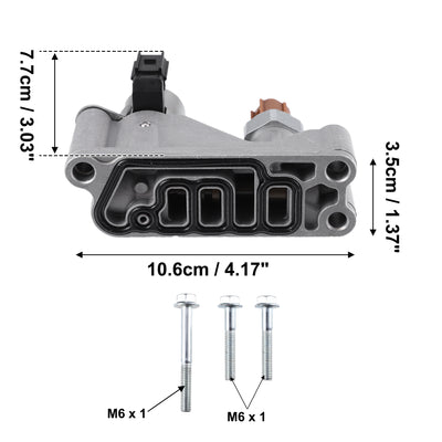 Harfington Engine Variable Valve Timing Solenoid with Gasket - Pack of 8 Silver Tone