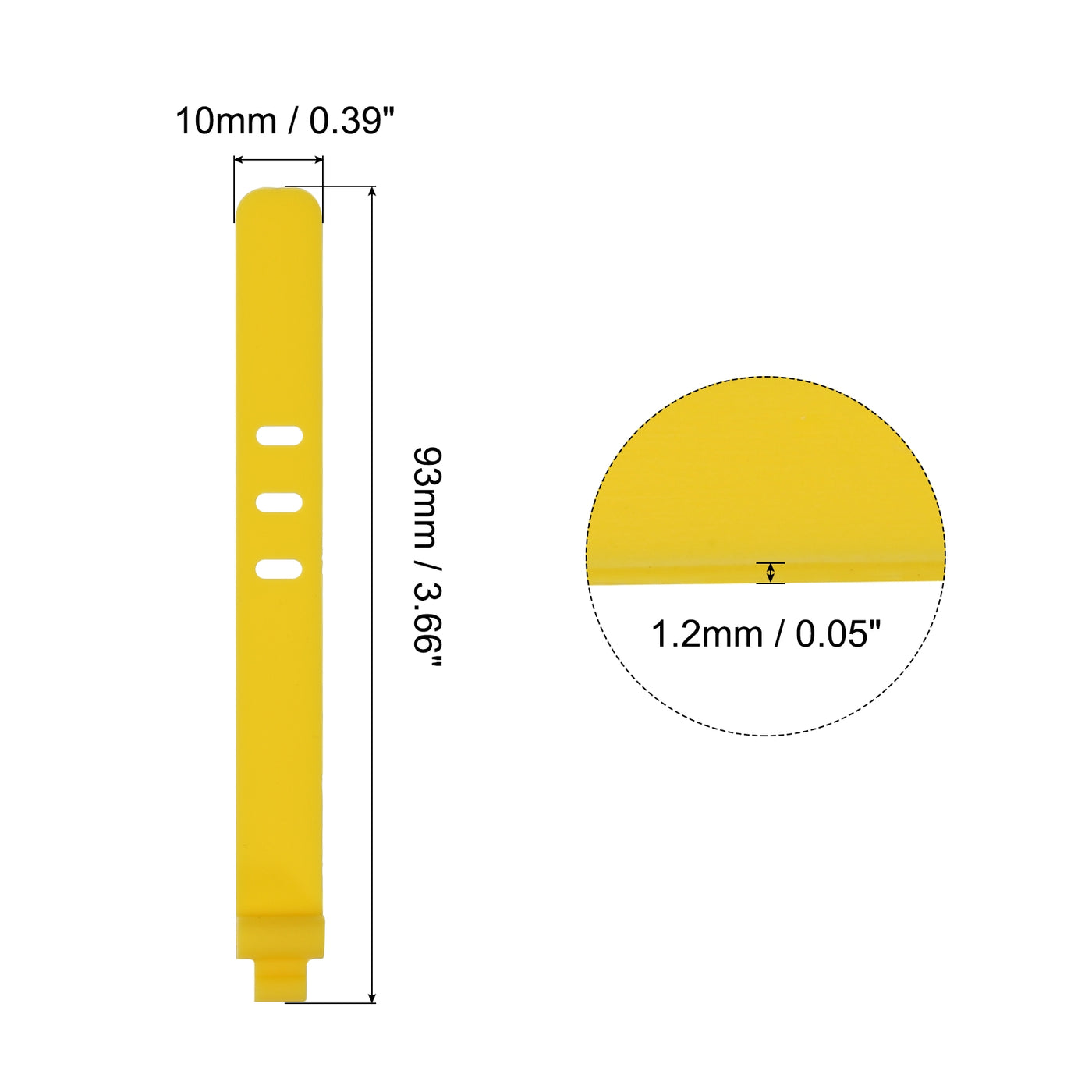 Harfington 12 Pack Reusable Cable Zip 3 Hole Tie (Yellow)