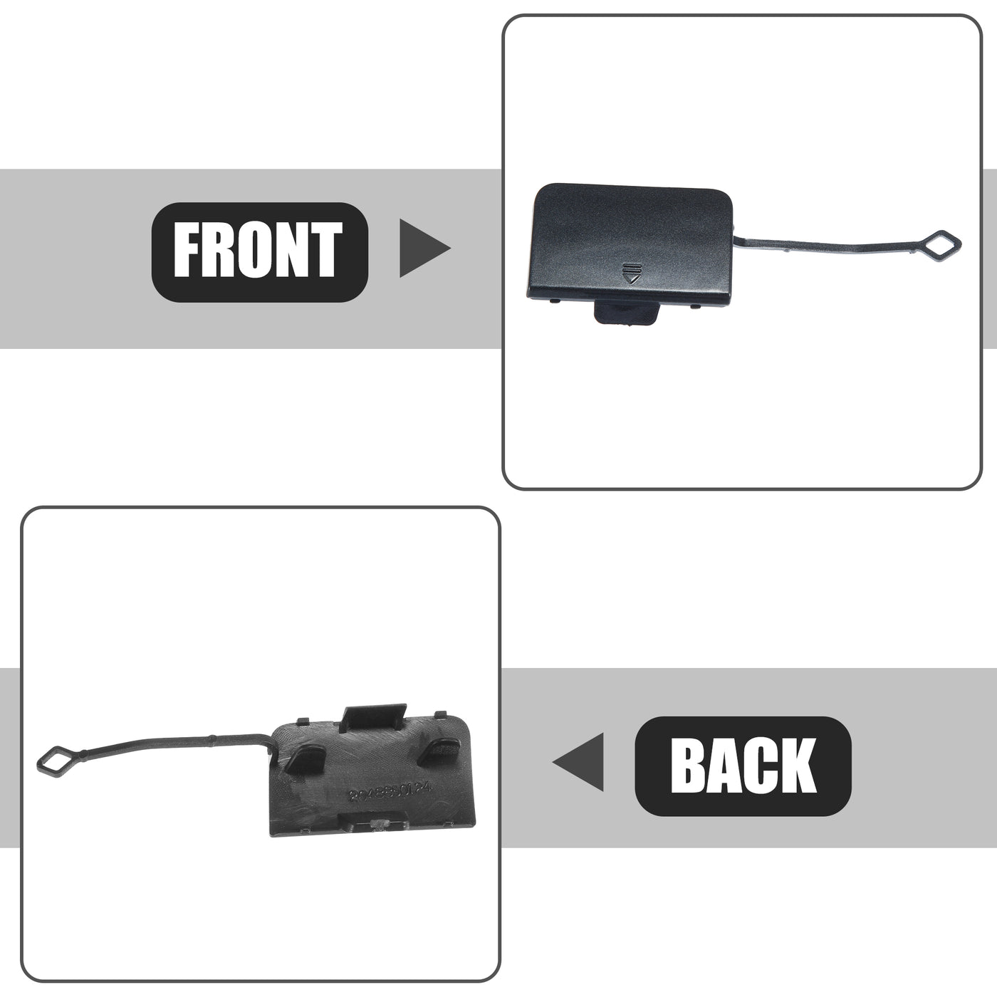 ACROPIX Car Front Right Bumper Towing Tow Eye Hook Cover Cap Fit for Mercedes-Benz C 350 - Pack of 1 Black