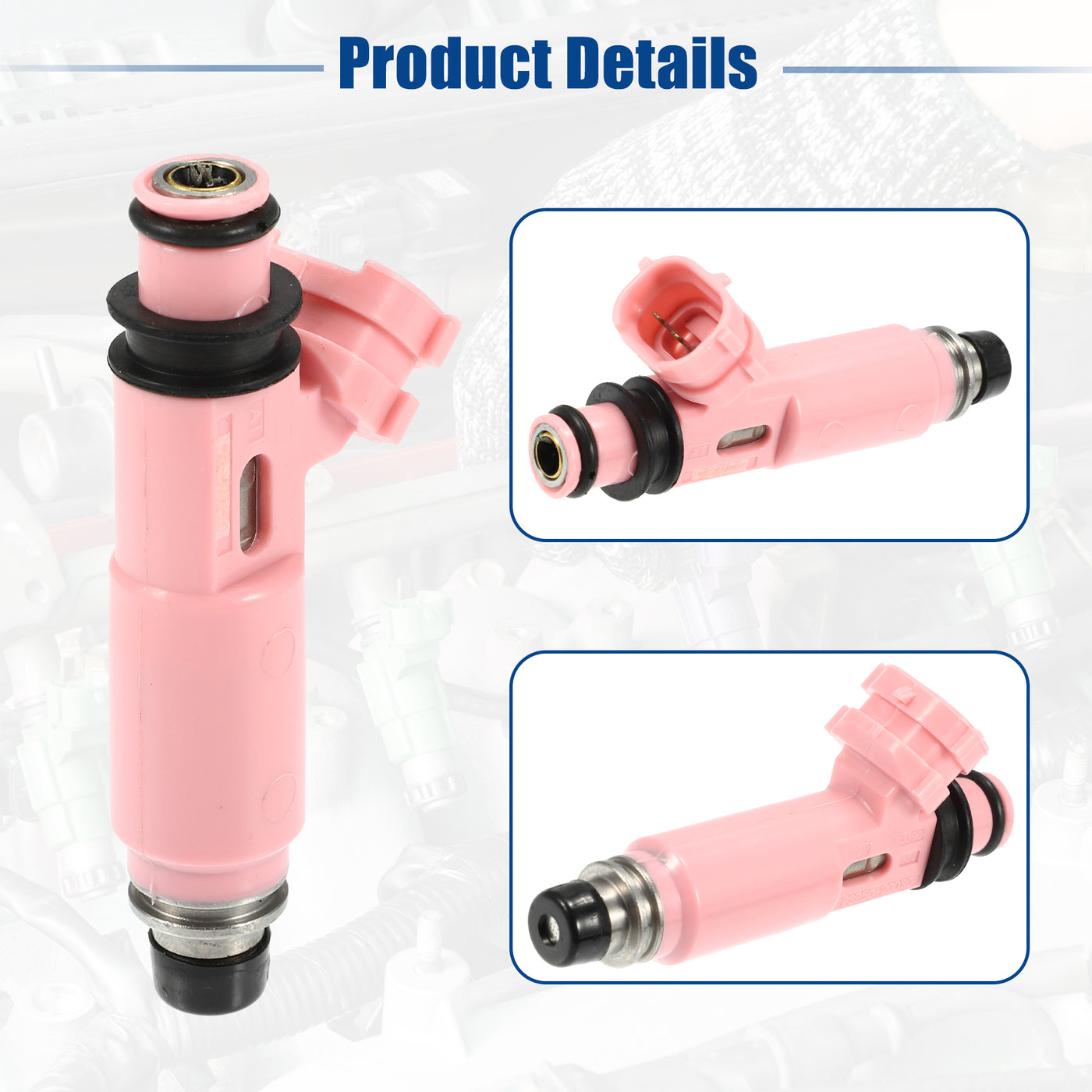 ACROPIX Car Fuel Injector Nozzle Replace for Toyota Camry 3.0L 3.3L 2001-2006 23209-0A020 - Pack of 6 Pink