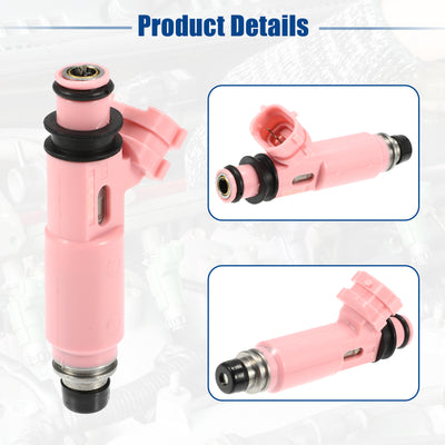 Harfington Car Fuel Injector Nozzle Replace for Toyota Camry 3.0L 3.3L 2001-2006 23209-0A020 - Pack of 6 Pink