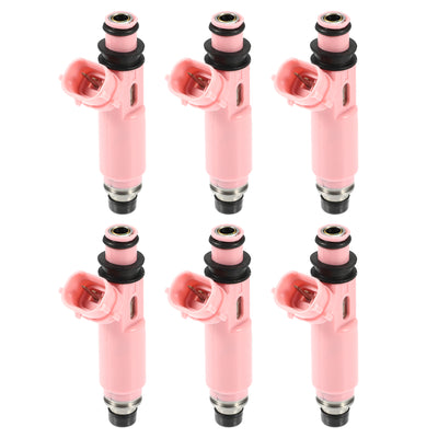 Harfington Car Fuel Injector Nozzle Replace for Toyota Camry 3.0L 3.3L 2001-2006 23209-0A020 - Pack of 6 Pink