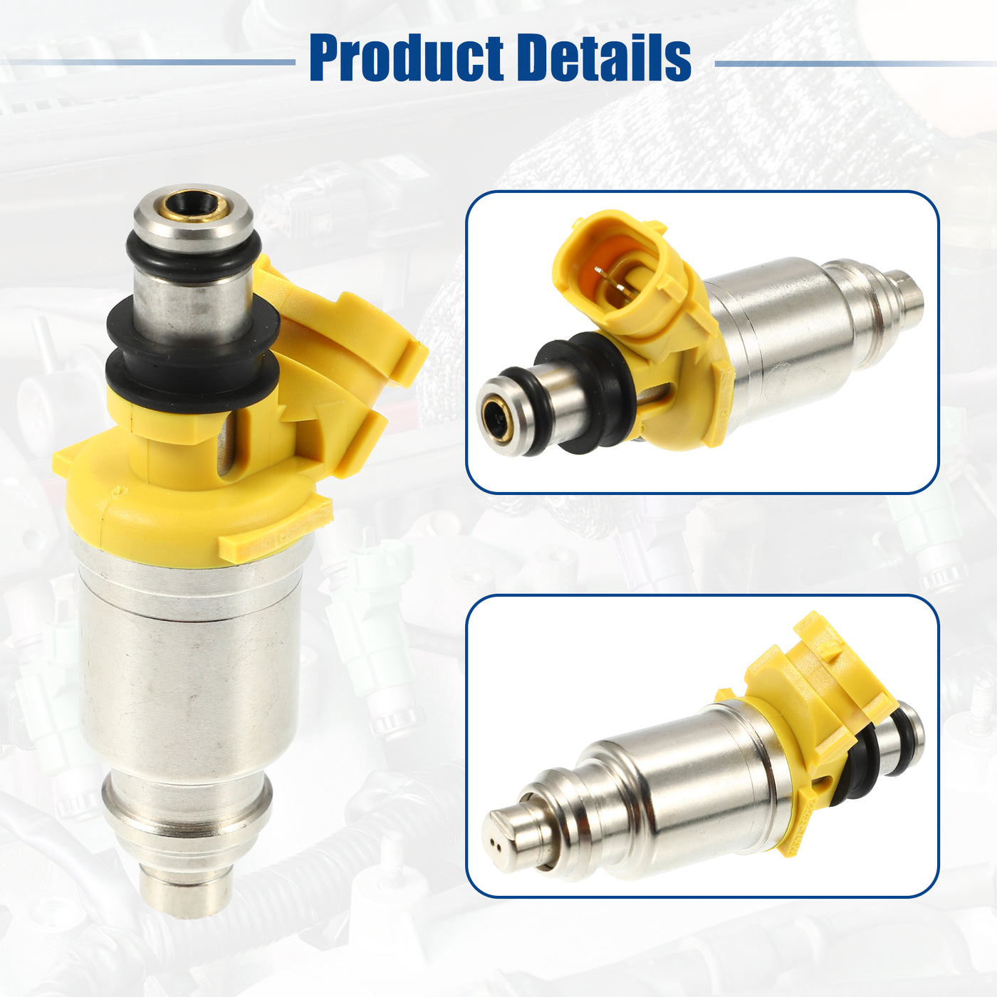 ACROPIX Car Fuel Injector Nozzle Replace for Toyota Celica 2.2L 1990-1992 23209-74040 - Pack of 4 Yellow