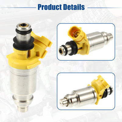 Harfington Car Fuel Injector Nozzle Replace for Toyota Celica 2.2L 1990-1992 23209-74040 - Pack of 4 Yellow