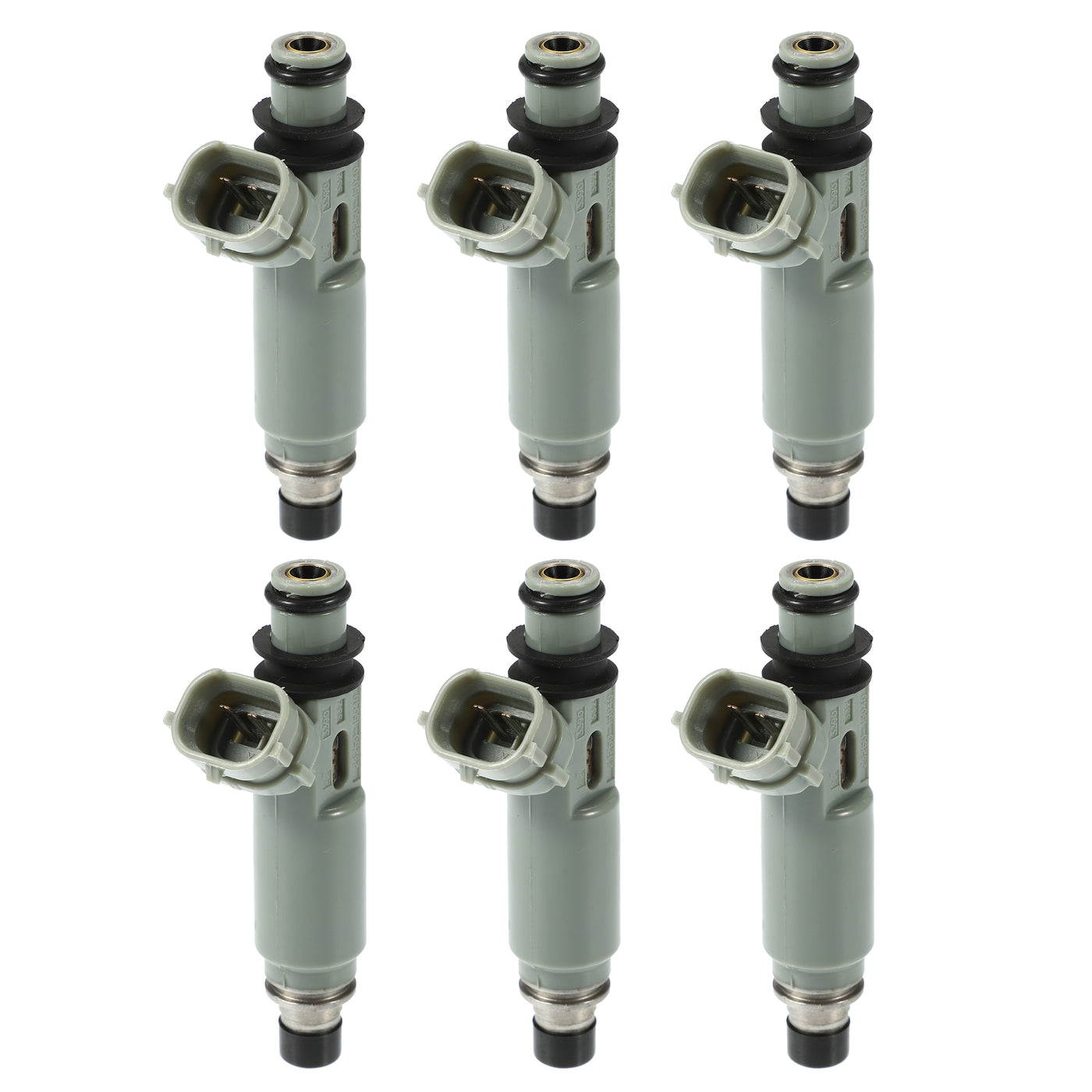 ACROPIX Car Fuel Injector Nozzle Replace for Toyota Corolla AE11 4AFE Soluna AL50 23209-15040 - Pack of 6 Gray