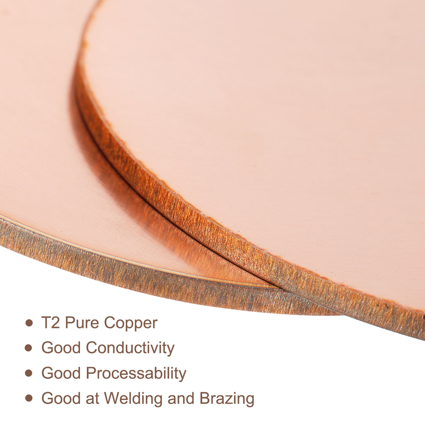 uxcell Uxcell Pure Copper Sheet, 5pcs 5/8" x 0.02" 24 Gauge T2 Copper Metal Round Plate