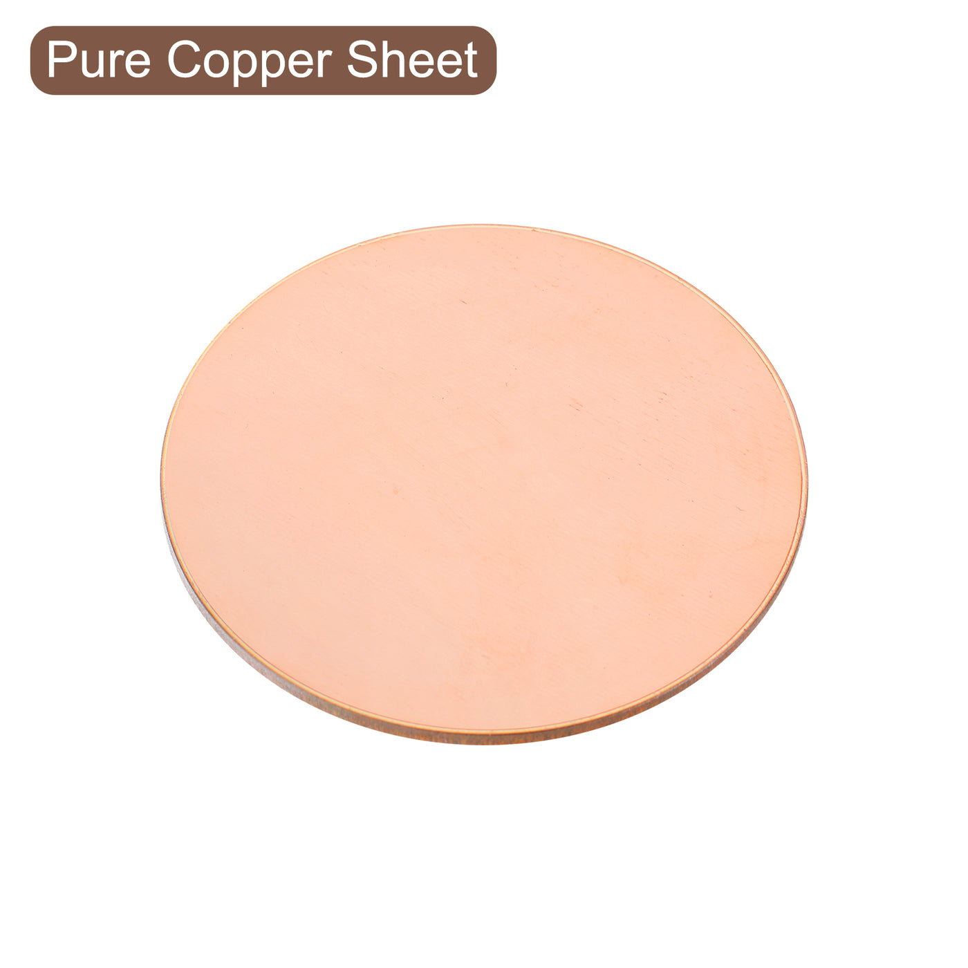 uxcell Uxcell Pure Copper Sheet, 1pcs 2 3/8" x 0.08" 12 Gauge T2 Copper Metal Round Plate