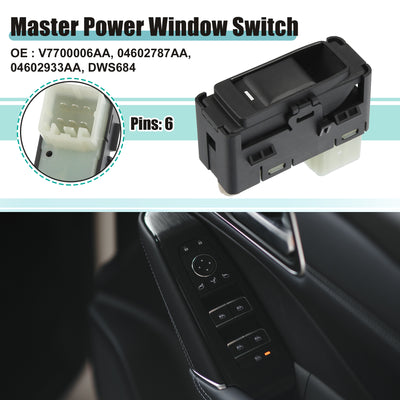 Harfington Front Left Driver Side Master Power Window Switch Fit for Jeep Commander - Pack of 1 Black