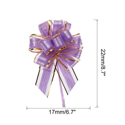 Harfington 10pcs 7 Inch Large Pull Bow Gift Wrapping Bows Ribbon Organza Lavender Purple for Wedding Baskets Presents Christmas Party