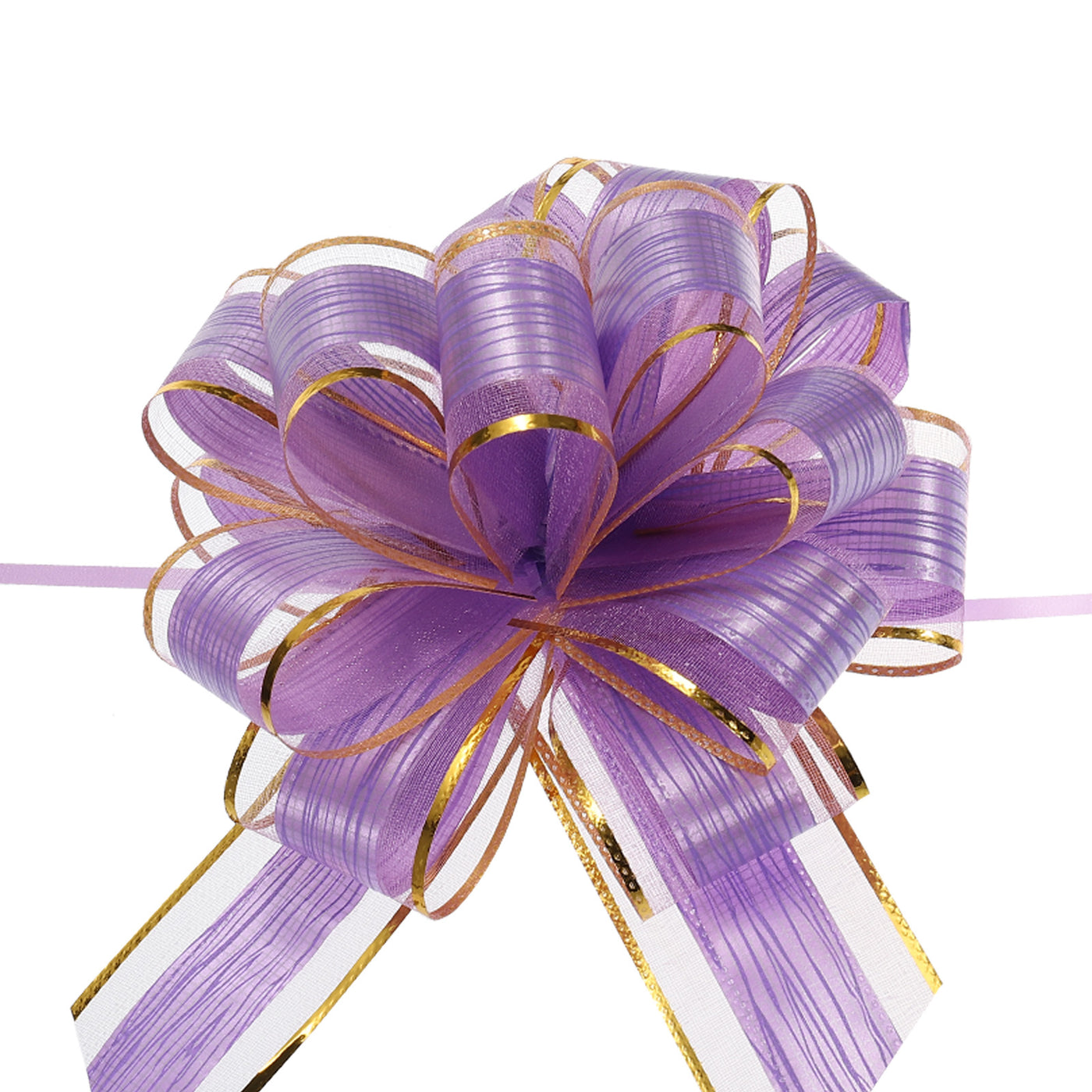 Harfington 10pcs 7 Inch Large Pull Bow Gift Wrapping Bows Ribbon Organza Lavender Purple for Wedding Baskets Presents Christmas Party