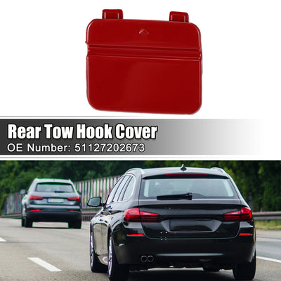 Harfington Rear Bumper Tow Hook Cover Car Towing Hook Eye Hole Cover Fit for BMW 3 Series E90 E91 - Pack of 1 Red