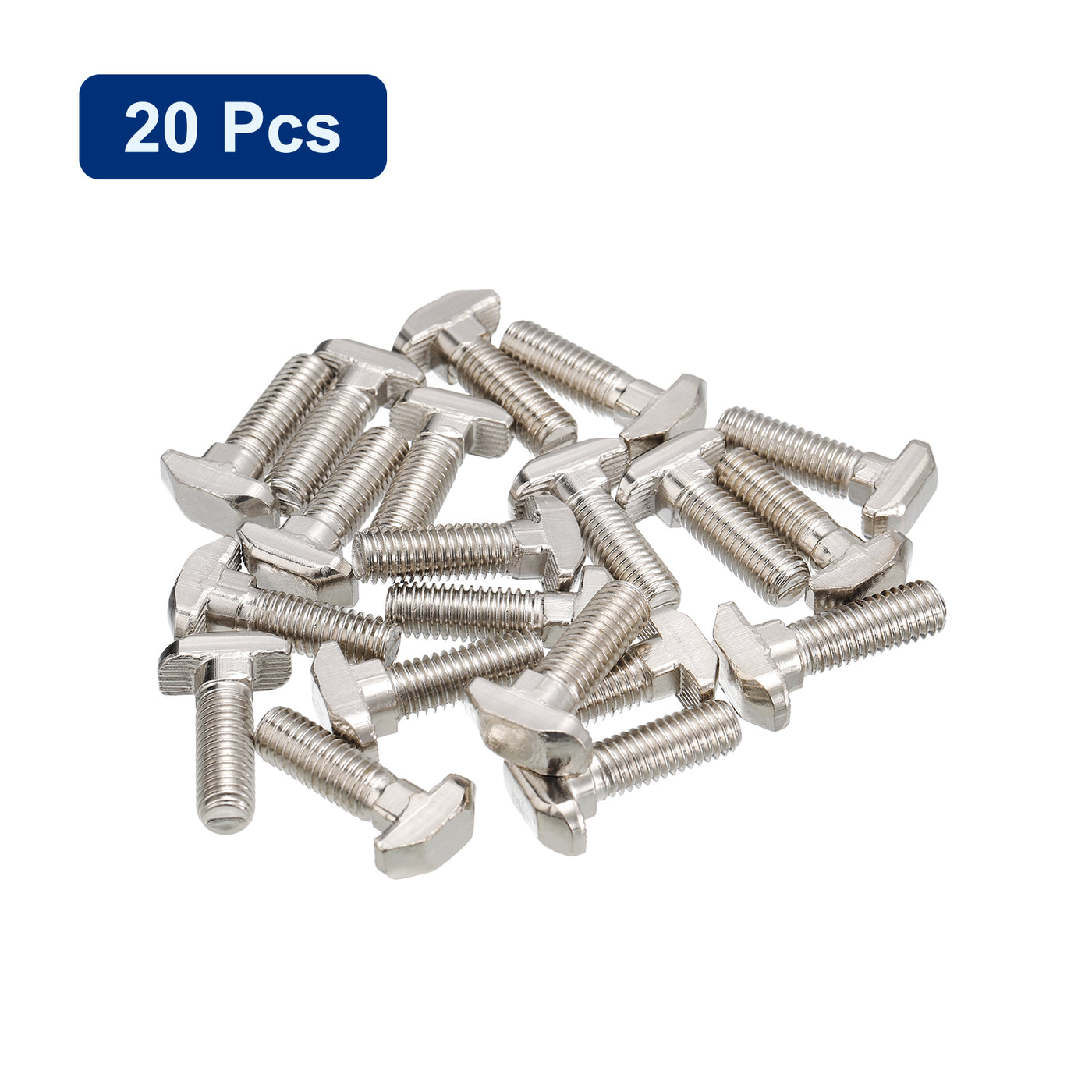 uxcell Uxcell 20pcs M8x25mm T Slot Drop-in Bolt Hammer Head T-Bolt T Shape Stud Sliding Screw