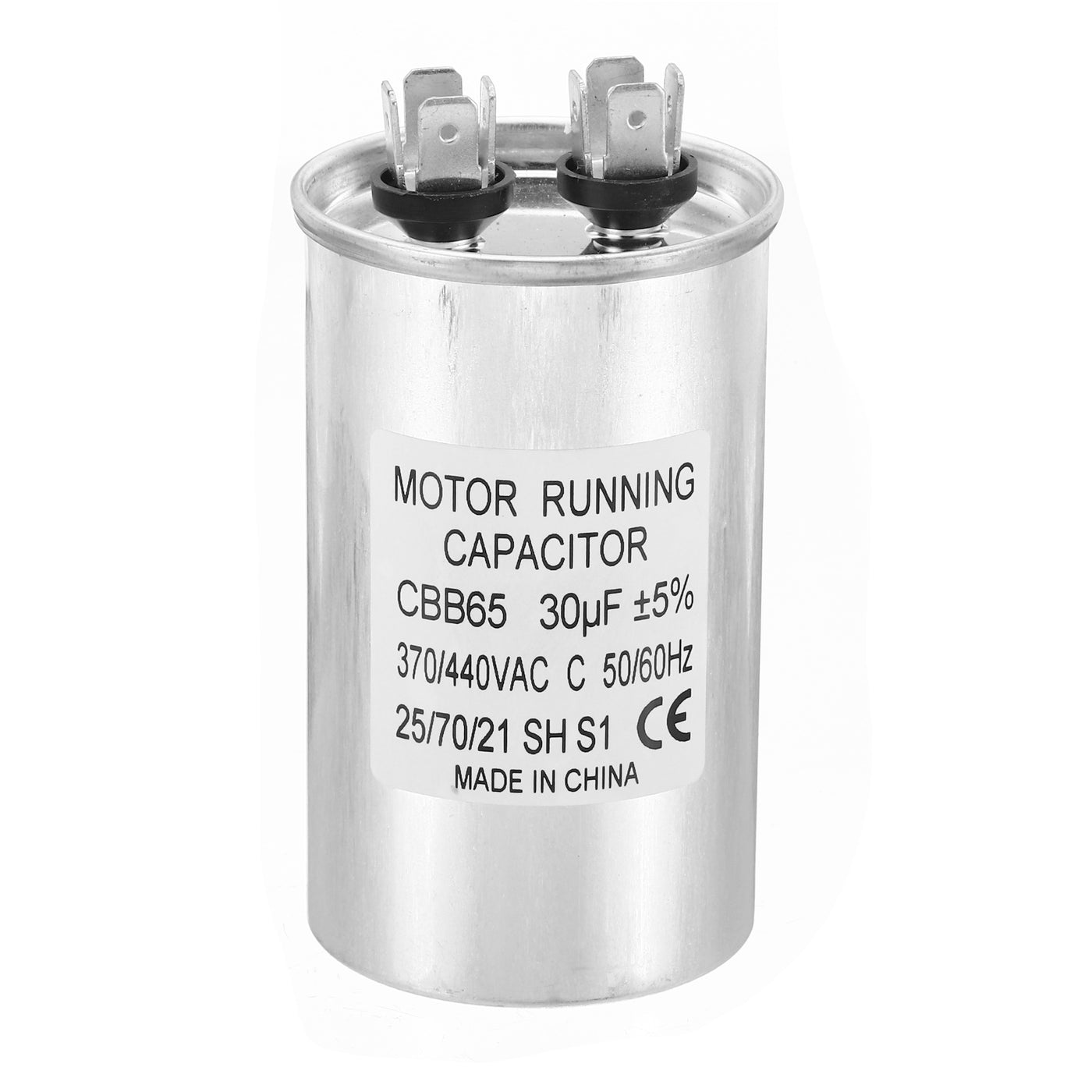 Harfington CBB65 30uf Run Capacitor, 30mfd AC 370/440V Aluminum Case with 2 Terminal