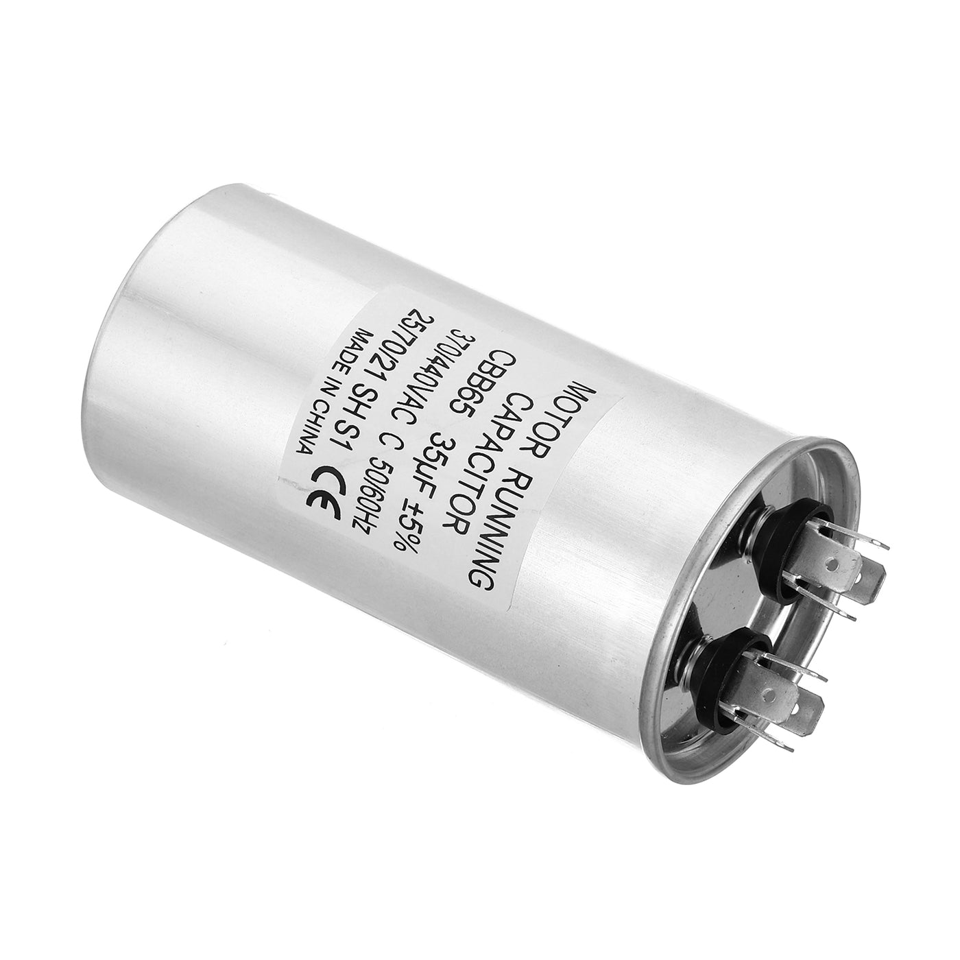 Harfington CBB65 35uf Run Capacitor, 35mfd AC 370/440V Aluminum Case with 2 Terminal