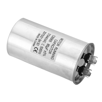 Harfington CBB65 80uf Run Capacitor, 80mfd AC 370/440V Aluminum Case with 2 Terminal