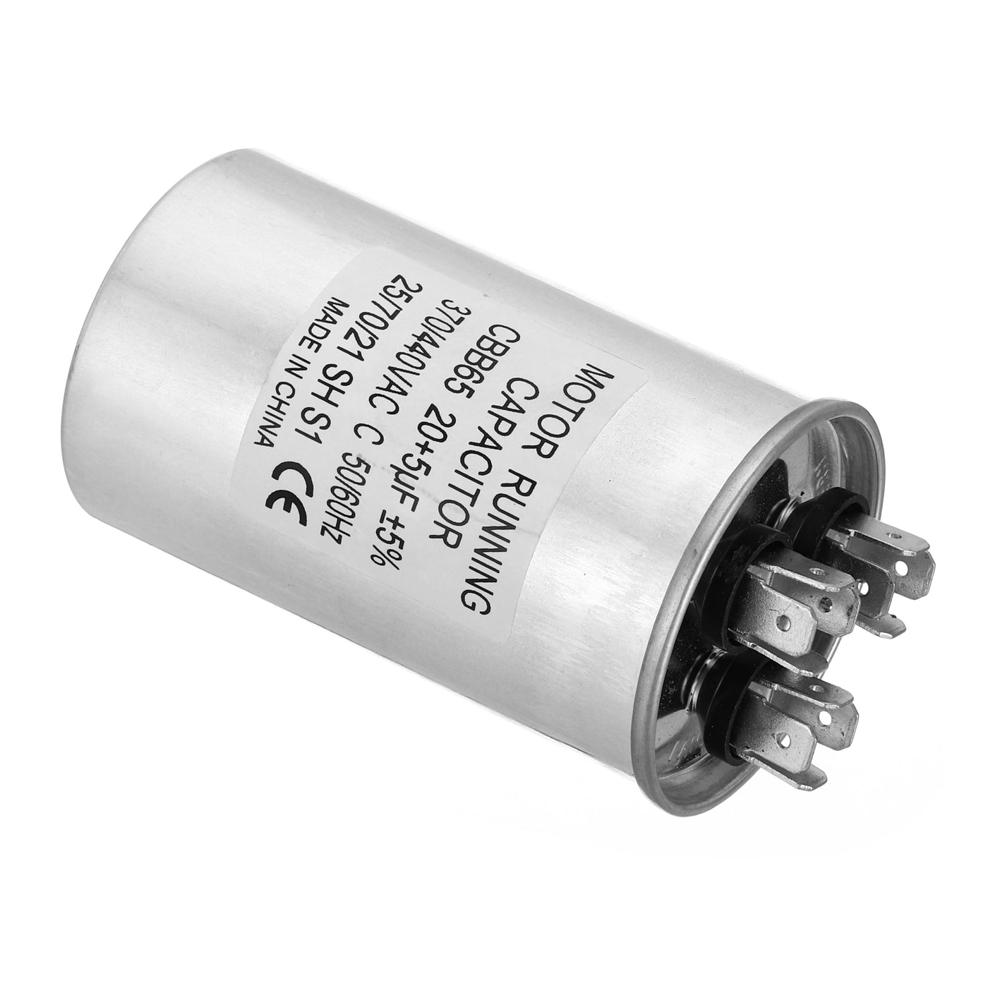 Harfington CBB65 20+5uf Run Capacitor, 20+5mfd AC 370/440V Aluminum Case with 3 Terminal