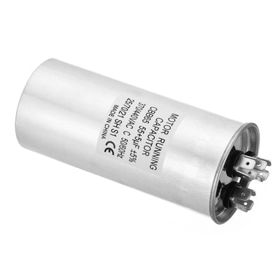 Harfington CBB65 55+5uf Run Capacitor, 55+5mfd AC 370/440V Aluminum Case with 3 Terminal