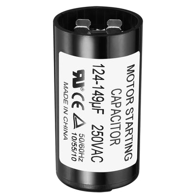 Harfington Motor Start Capacitor, 124-149uF/Mfd 250V 50/60Hz CD60 Run Capacitor Motor Starting Capacitor for Electric Motor Starts Running