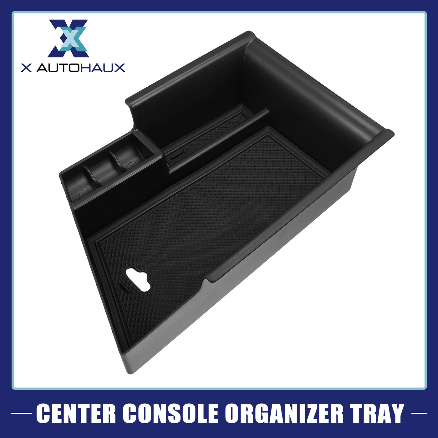 ACROPIX Front Center Console Organizer Tray Fit for for Hyundai Elantra - Pack of 1 Black