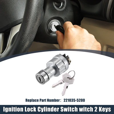 Harfington 1 Set Ignition Switch Lock Cylinder with Keys 221035-5200 for Toyota Forklift