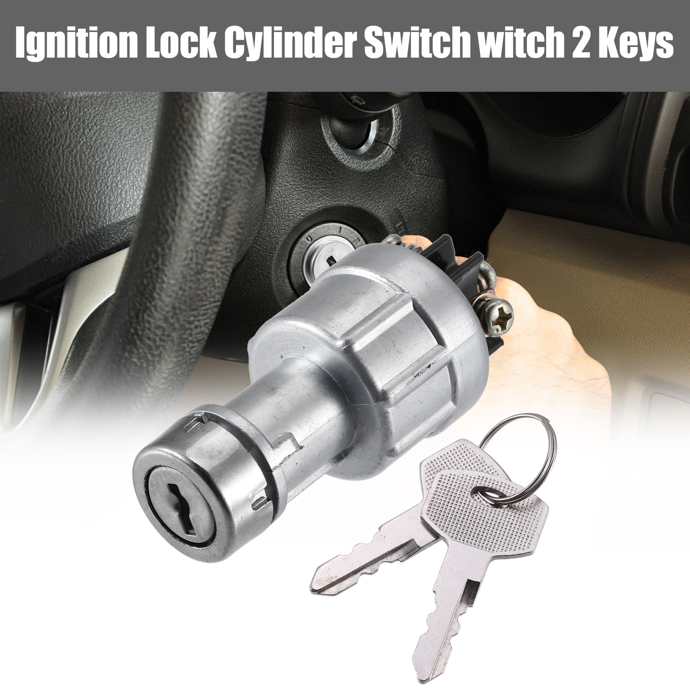 X AUTOHAUX 1 Set Ignition Switch Lock Cylinder with Keys 221035-5200 for Toyota Forklift