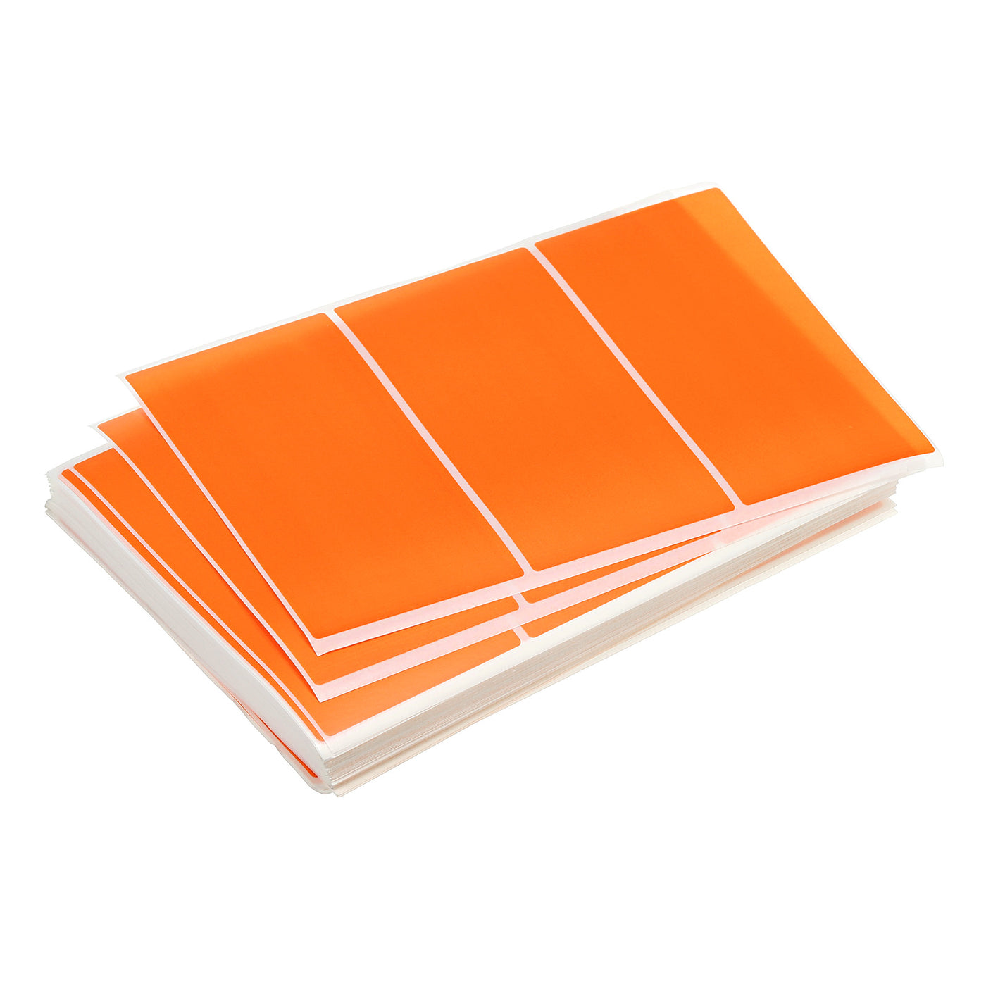 Harfington Colored Rectangle Stickers, 300 Labels Sticker, 4x2 Inch Self Adhesive Orange
