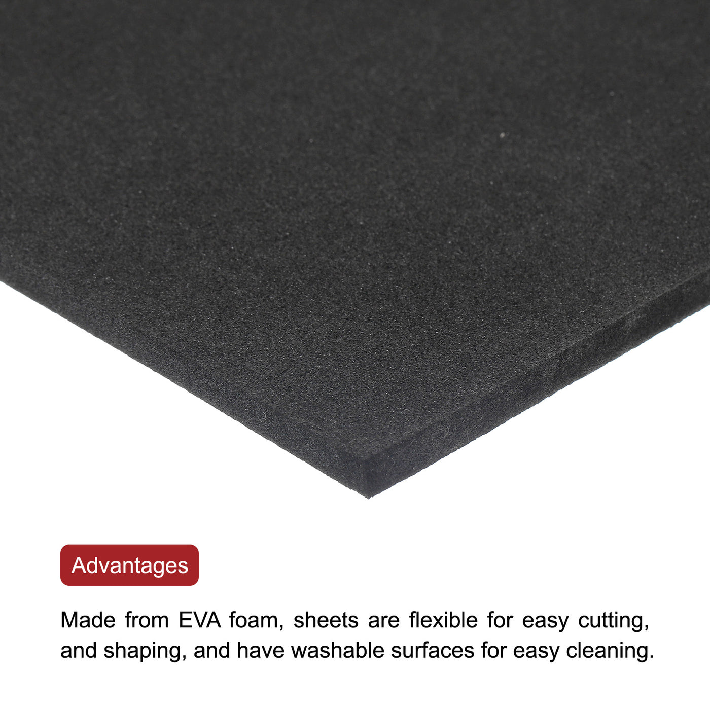 uxcell Uxcell EVA Foam Sheets Black 38.9 Inch x 13.7 Inch 4mm Thickness for Crafts DIY