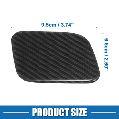 Harfington Car Driver Side Storage Box Sticker Trim Cover for Ford for Mustang 2015-2023 Polyurethane Carbon Fiber Pattern Black