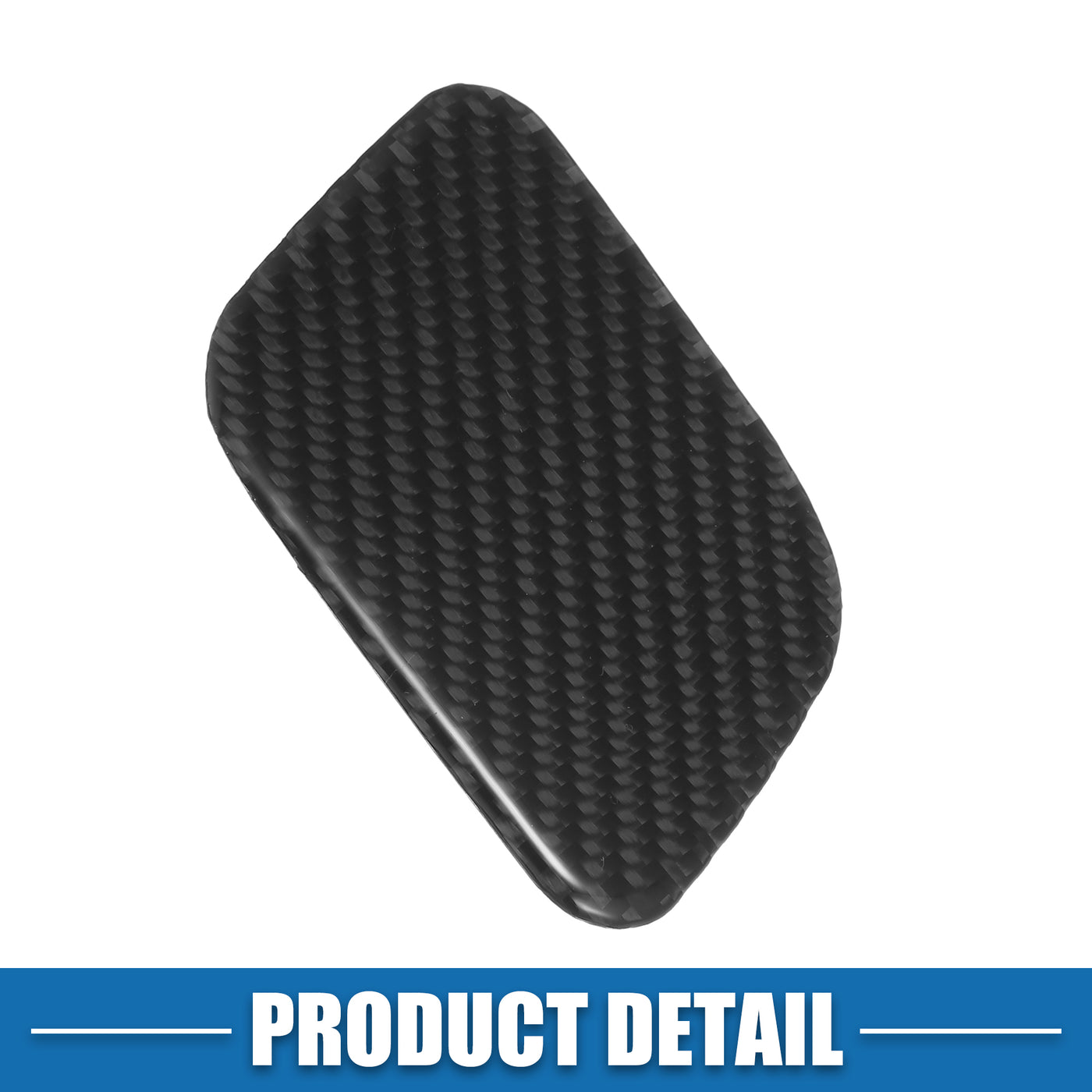 A ABSOPRO Car Driver Side Storage Box Sticker Trim Cover for Ford for Mustang 2015-2023 Polyurethane Carbon Fiber Pattern Black