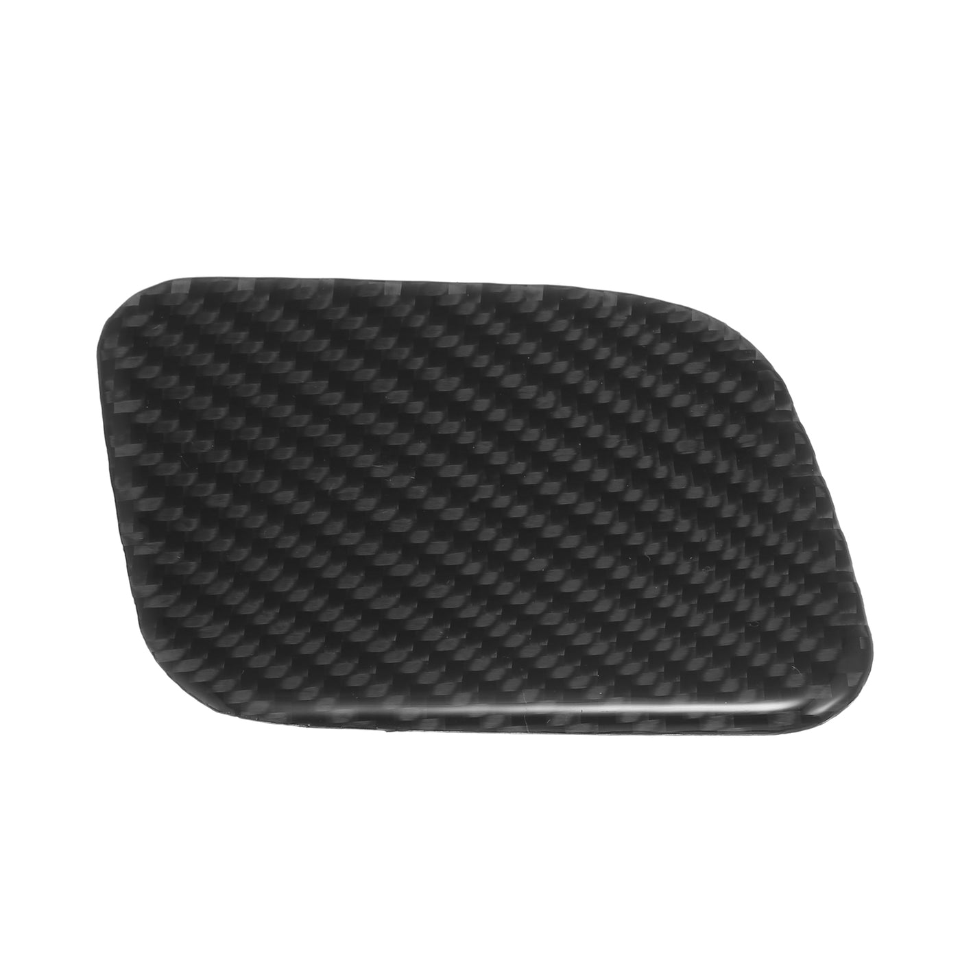 A ABSOPRO Car Driver Side Storage Box Sticker Trim Cover for Ford for Mustang 2015-2023 Polyurethane Carbon Fiber Pattern Black