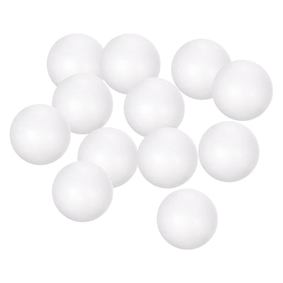 Harfington Uxcell 40Pcs 3" White Polystyrene Foam Balls Smooth Round Solid Ball for Crafts, Art, DIY, Household, Party Decorations