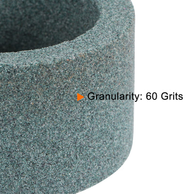 Harfington Cup Grinding Wheel Silicon Carbide Cup Abrasive Wheel Green Aluminum Oxide for Knife Sharpening Machine Abrasive Tool