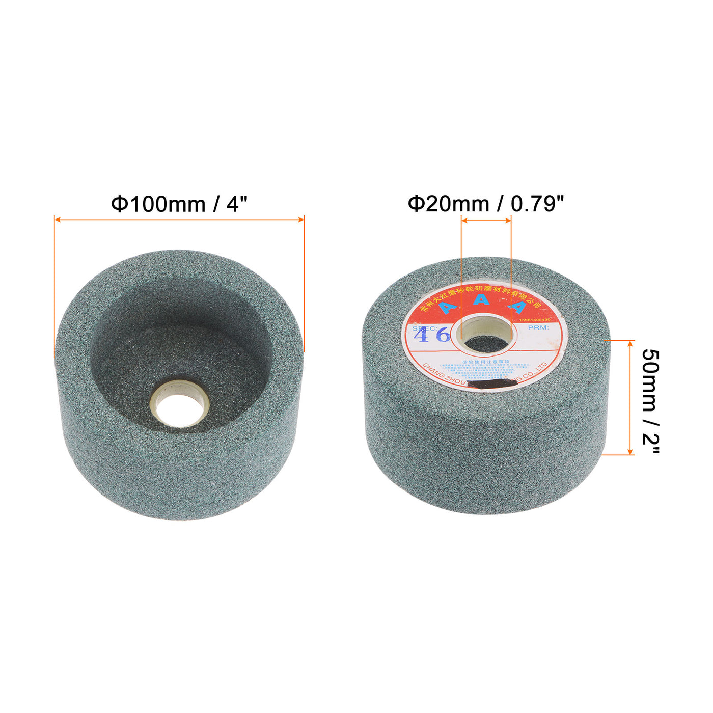 Harfington Cup Grinding Wheel, Silicon Carbide Cup Abrasive Wheel Green Aluminum Oxide for Knife Sharpening Machine Abrasive Tool