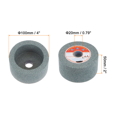 Harfington Cup Grinding Wheel, Silicon Carbide Cup Abrasive Wheel Green Aluminum Oxide for Knife Sharpening Machine Abrasive Tool