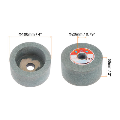 Harfington Cup Grinding Wheel, Silicon Carbide Cup Abrasive Wheel Green Aluminum Oxide for Knife Sharpening Machine Abrasive Tool