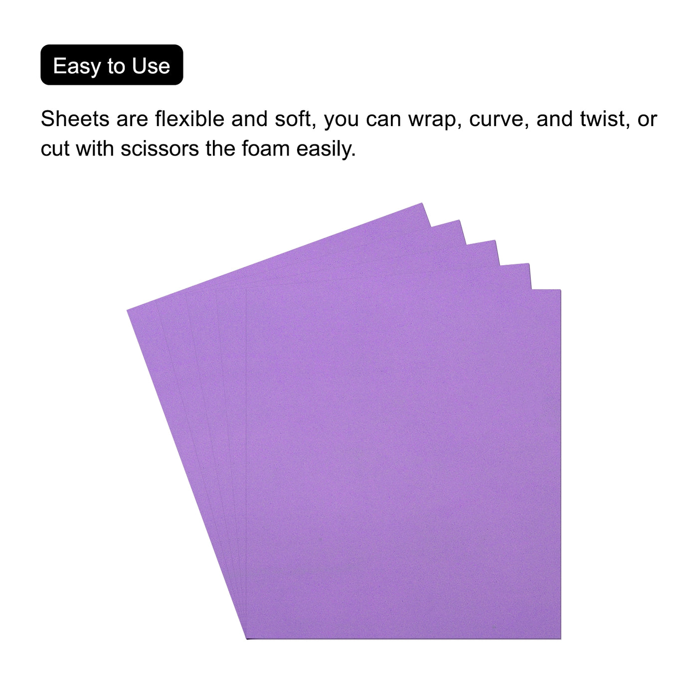 Harfington EVA Foam Sheets Dark Purple 19.7 Inch x 17.7 Inch 0.8mm Thick Craft Sheets 10Pcs