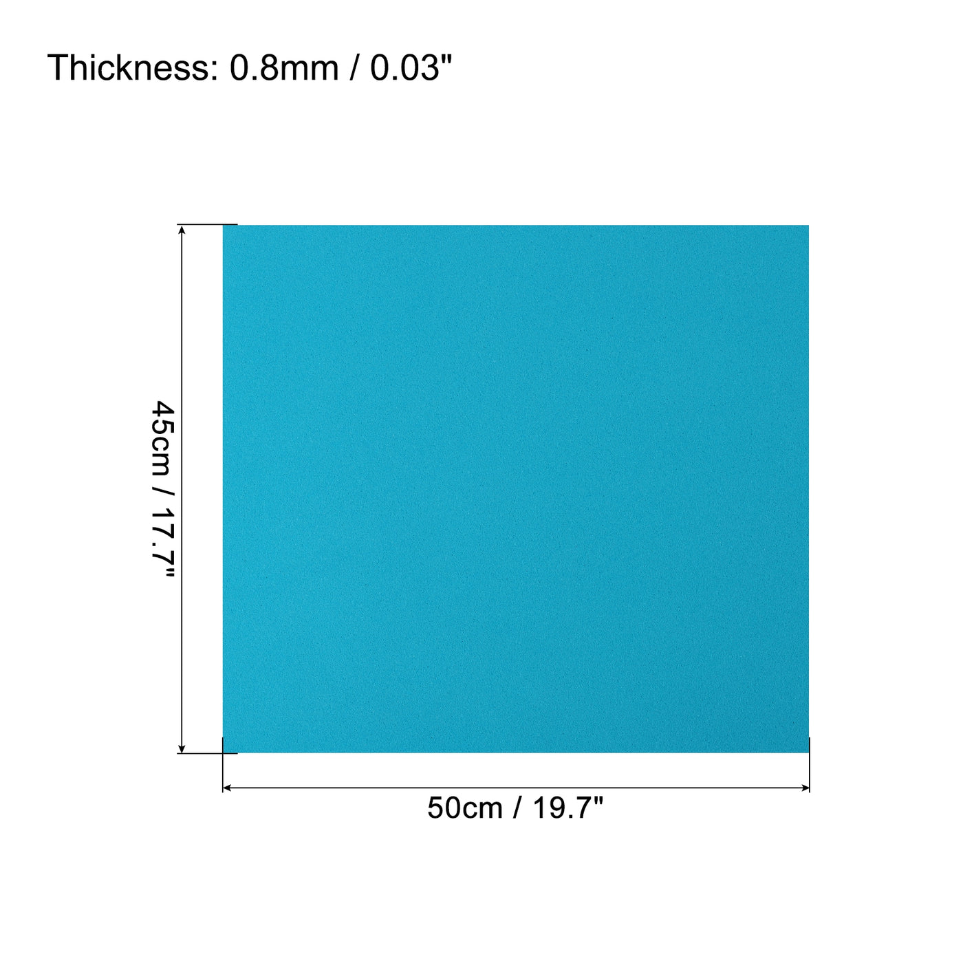 Harfington EVA Foam Sheets Lake Blue 19.7 Inch x 17.7 Inch 0.8mm Thick Crafts Sheets 10Pcs