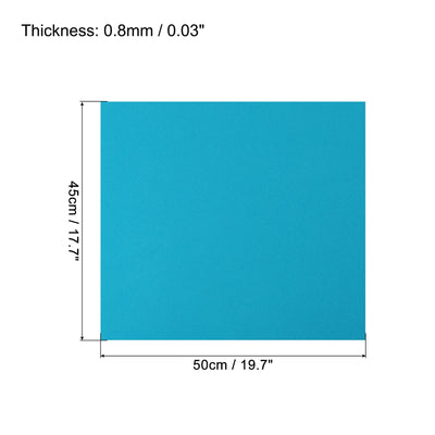 Harfington EVA Foam Sheets Lake Blue 19.7 Inch x 17.7 Inch 0.8mm Thick Crafts Sheets 10Pcs