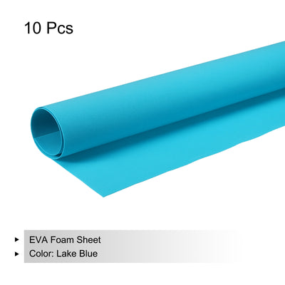 Harfington EVA Foam Sheets Lake Blue 19.7 Inch x 17.7 Inch 0.8mm Thick Crafts Sheets 10Pcs