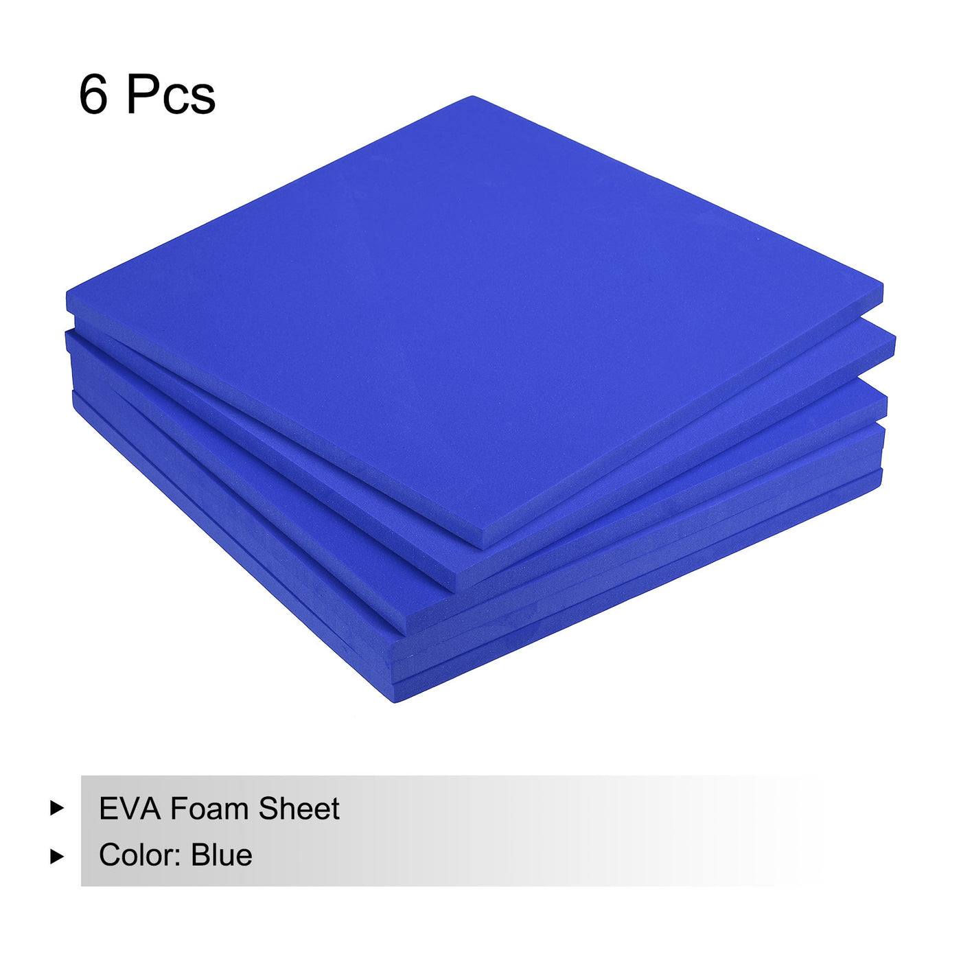 Harfington EVA Foam Sheets Blue 9.8 Inch x 9.8 Inch 10mm Thick Crafts Foam Sheets Pack of 6