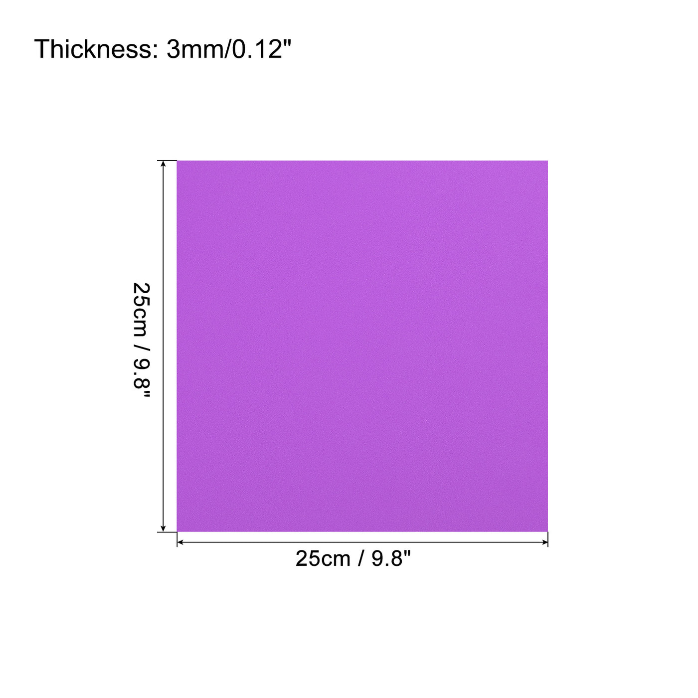 Harfington EVA Foam Sheets Purple 9.8 Inch x 9.8 Inch 3mm Thick Crafts Foam Sheets 6Pcs