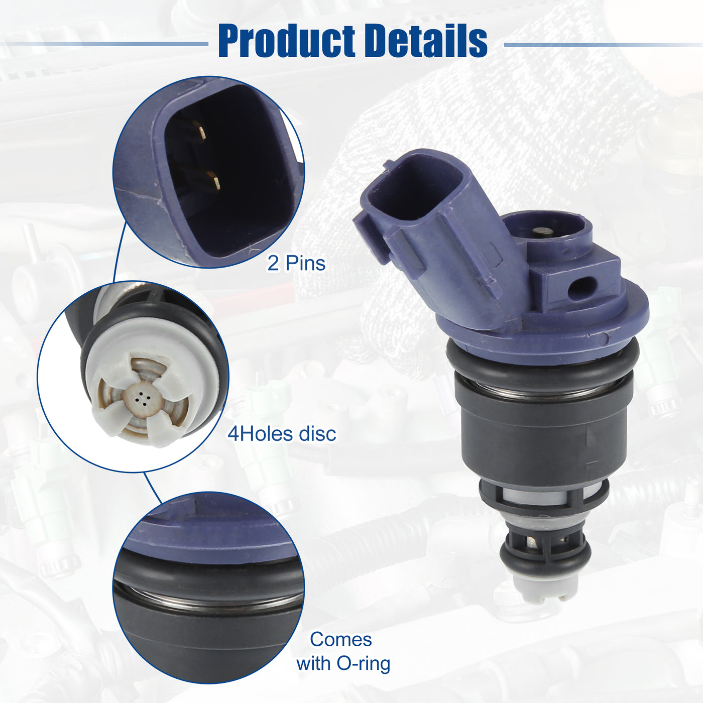 ACROPIX Car Fuel Injector Nozzle Replacement Fit for Infiniti Q45 1995-1996 16600-67U01 - Pack of 8 Black