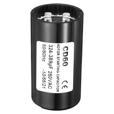 Harfington Motor Start Capacitor, 324-389uF/Mfd 250VAC 50/60Hz CD60 Run Capacitor Motor Starting Capacitor for Electric Motor Starts Running